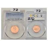 2002-S Copper 1C PCGS PR69RD DCAM Rotated Die