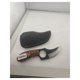 Custom Skinner Knife with Leather Sheath Case