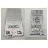 1998 Wrigley Field Cubs vs Astros Metal Ticket