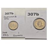 1990 GUATEMALA UN CENTAVO COPPER PLATED COIN
