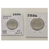 2005 CANADA CARIBOU 25 CENTS UNCIRCULATED COIN