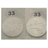 Cowboy Indian Split 999 Fine Silver Round
