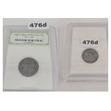 INB GRADED INDIAN HEAD BUFFALO NICKEL COIN