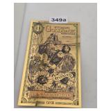 2024 Wyoming 1 Goldback 1/1000 Troy 24K Gold
