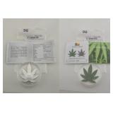 2011 Benin Cannabis Sativa Silver Plated Proof