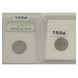 Early Jefferson Nickel 1938-1976 INB Slabbed