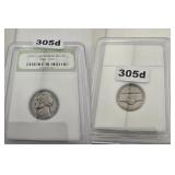 1940 Jefferson Nickel INB Graded Slab Coin