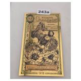 2024 1 Wyoming Goldback 1/1000 Troy Ounce Gold