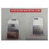 Royal Canadian Mint 10 oz .9999 Silver Bar