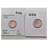 1973 Denmark 5 Ore Uncirculated Copper Coin