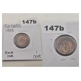 1993 Barbados One Cent Copper Proof Coin KM10A