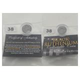 US BLACK RUTHENIUM CLAD JEFFERSON NICKEL COIN