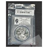 2020 PCGS MS69 Walker Tribute Silver Round