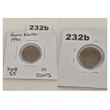 1990 Hong Kong 10 Cents Copper-Nickel Coin