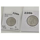 1974 Austria 10 Schilling Copper Nickel Coin
