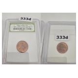 1976-D Lincoln Penny Copper BU INB Slabbedup