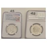 NGC Kennedy Silver Half Dollar Vegas Hoard BU