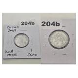 2009 China Yi Jiao Aluminum Orchid Flower Coin