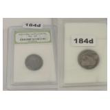 Vintage Indian Head Buffalo Nickel INB Slabbed