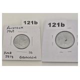 1969 AUSTRIA 10 GROSCHEN ALUMINUM COIN LOT