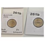 1992 AUSTRIA 50 GROSCHEN COPPER ALUMINUM COIN
