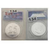2013 1 oz Silver Maple Leaf 25th Anniv MS70 ANACS