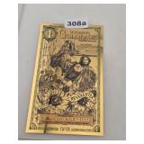 2024 Wyoming 1 Goldback 1/1000th 24K Gold Note