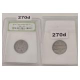 1953 EARLY JEFFERSON NICKEL INB SLABBED COIN