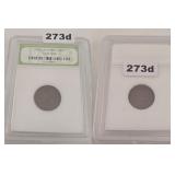 1957 Lincoln Wheat Cent Copper Coin INB Slabbed
