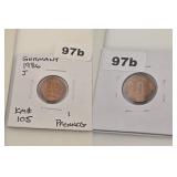 1986 J GERMANY 1 PFENNIG COPPER PLATED COIN