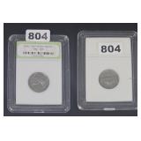 1952 Jefferson Nickel INB Green Label Slabbed