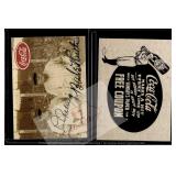 Ruth Gehrig Coca Cola baseball card facsimile auto