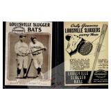 Ruth Gehrig Louisville Slugger Bats Card