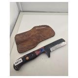 Custom Fixed Blade Cleaver Knife With Sheath