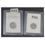 1959 Jefferson Nickel INB Green Holder Slabbed