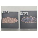 1 oz .999 Copper USA Indy Race Car Colorized