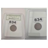 1943 Copper Lincoln Wheat Cent INB Slabbed
