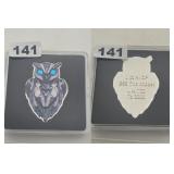 Silver Plated 1 oz .999 Fine Copper Owl Coin