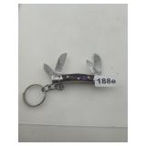 Vintage Purple Multi-Blade Folding Pocket Knife
