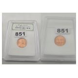 1960 Lincoln Cent Copper BU Slabbed INB Coin