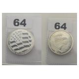 Golden State Mint Eagle Flag Silver .999 Round