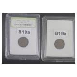 1930 - 1939 Early Lincoln Cent Copper INB Slabbed