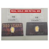 USA 250 Years 2026 Gold 1/1000 oz Low Mintage