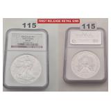 2005 American Silver Eagle 1 oz NGC MS69 Slab