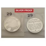 1 oz Pledge of Allegiance Silver Proof Round