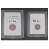 1956-D Lincoln Wheat Copper Cent INB Slabbed