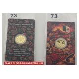 3 Grams .999 Silver Gold Gilded Libertad Coin