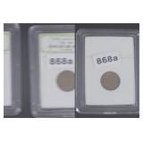 Lincoln Wheat Copper Cent Penny OGH Holder 868a