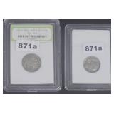 INB Slabbed Indian Head Buffalo Nickel Coin