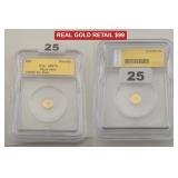 ICG MS70 Eagle Head 1/500th Oz. Gold Round